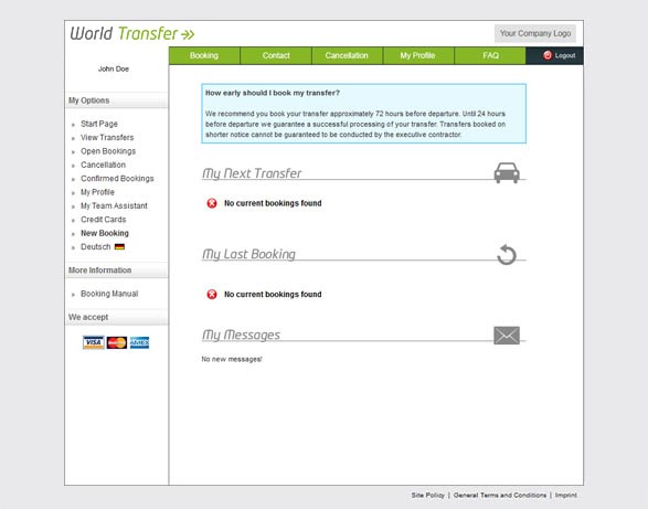 Screenshot Employee Account